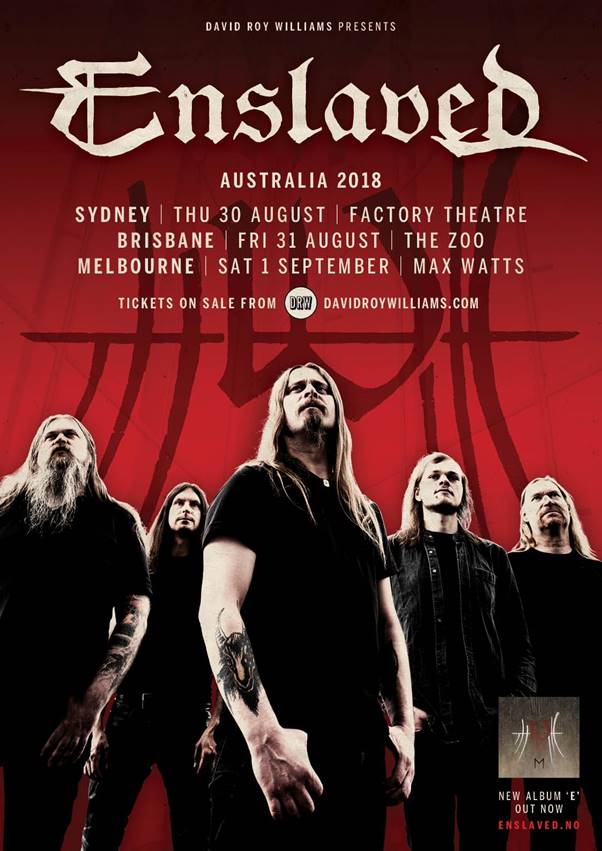 Enslaved Australia tour 2018