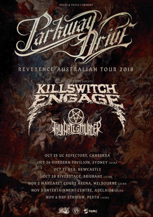 Parkway Drive / Killswitch Engage / Thy Art Is Murder - Austrlaian tour 2018