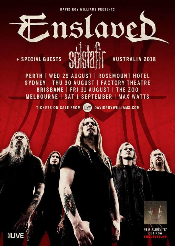 Enslaved - Solstafir Australia tour 2018