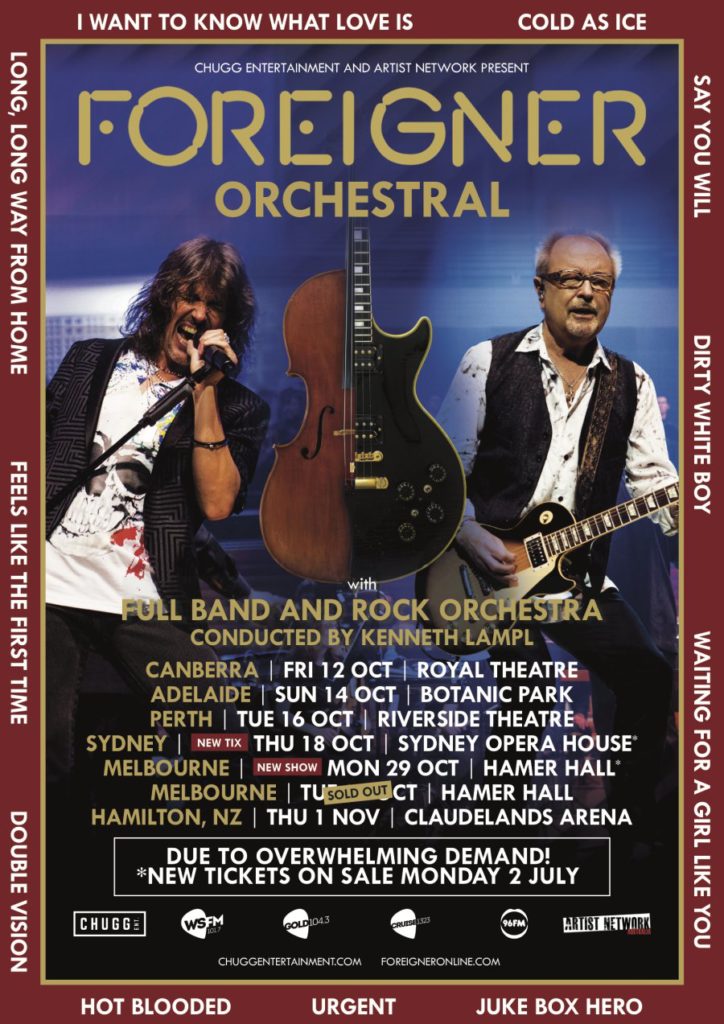 Foreigner Australia tour 2018