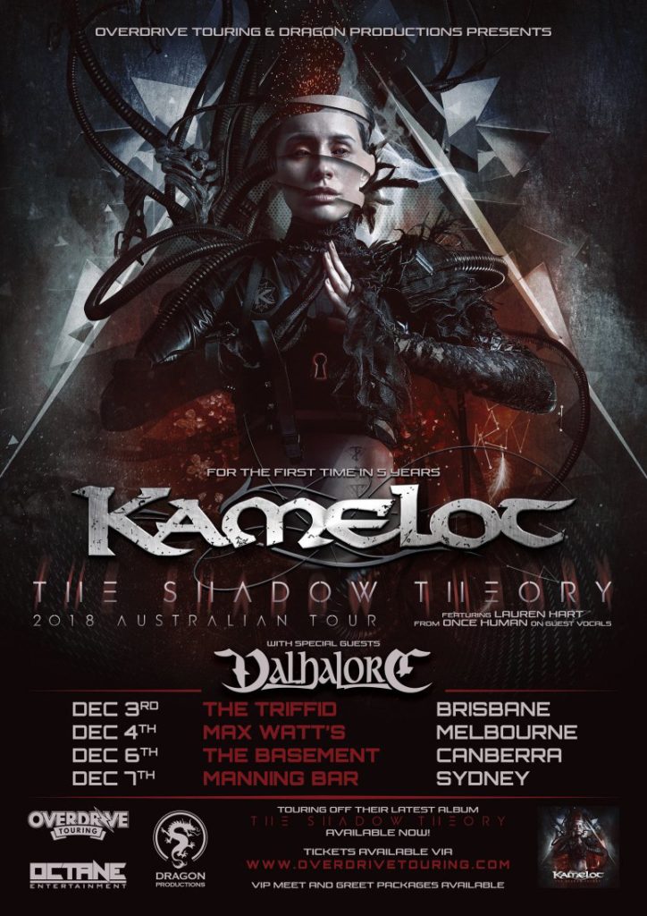 Kamelot Australia tour 2018