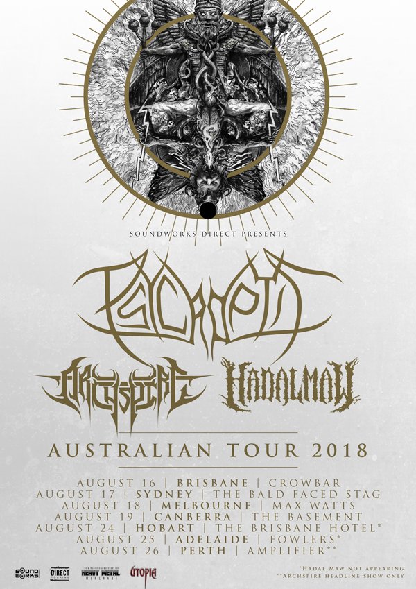 Psycroptic - Archspire Australia tour 2018