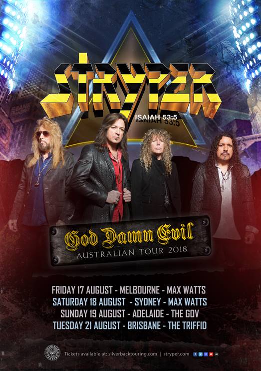 Stryper Australia tour 2018