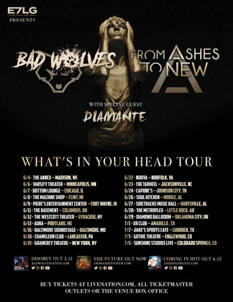 Bad Wolves - From Ashes To New tour 2018