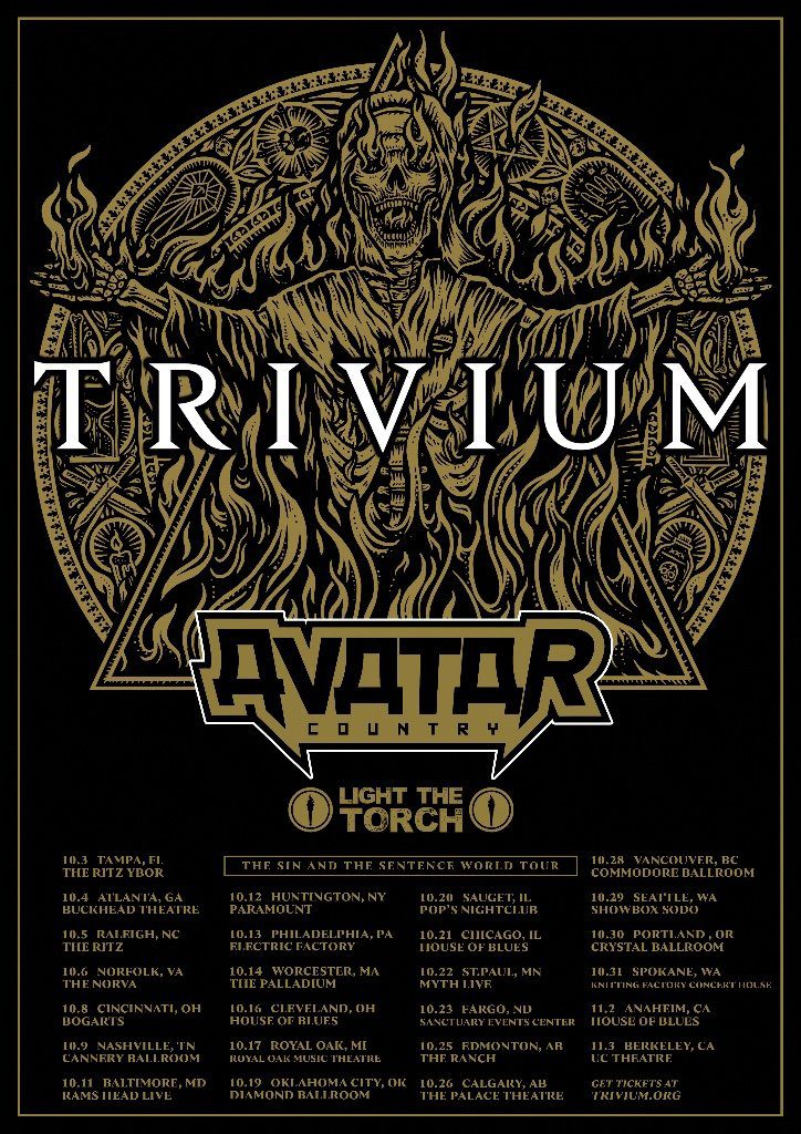 Trivium - Avatar - North American tour 2018