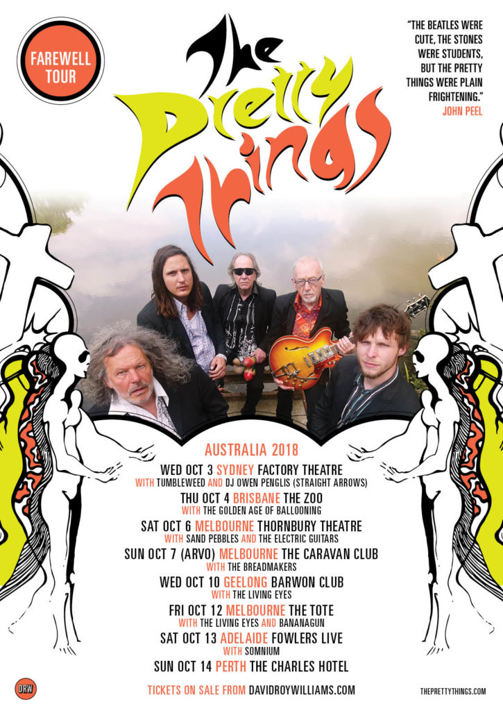 The Pretty Things Australia tour 2018