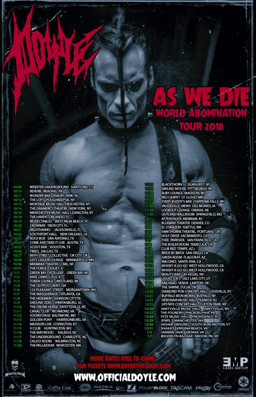Doyle announces Summer UK & European and Winter North American tour