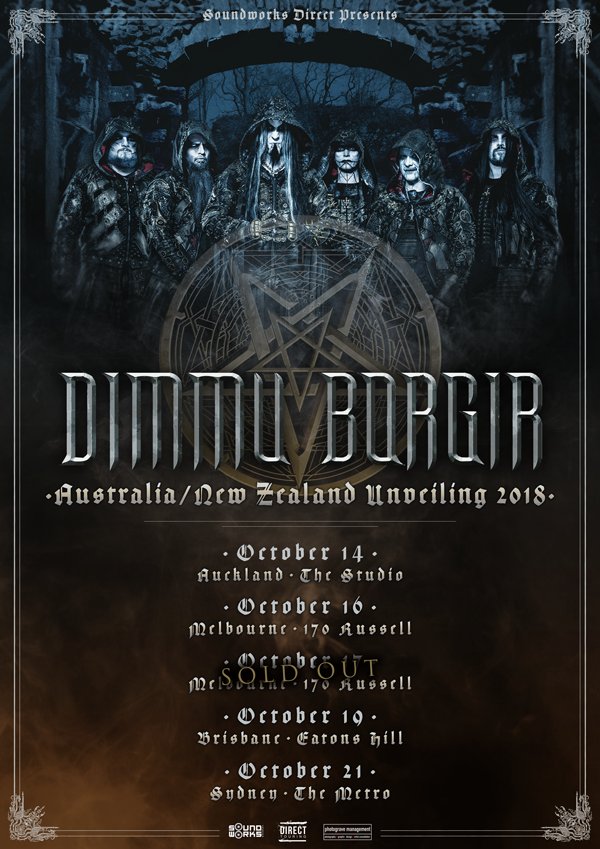 Dimmu Borgir Australia & New Zealand tour 2018