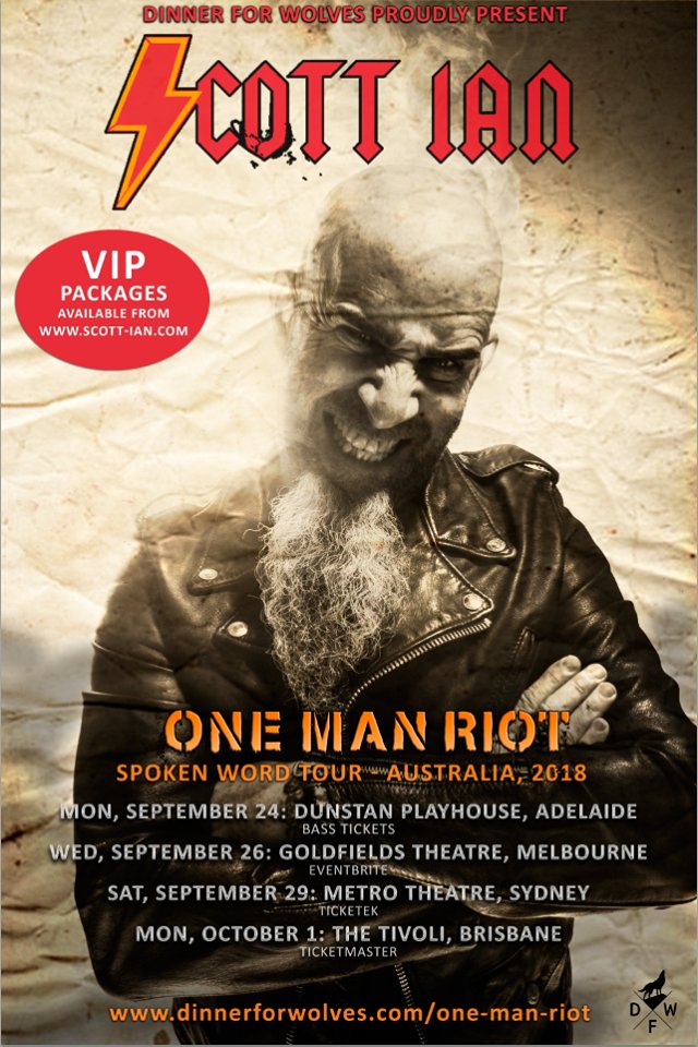 Scott Ian Australia tour 2018