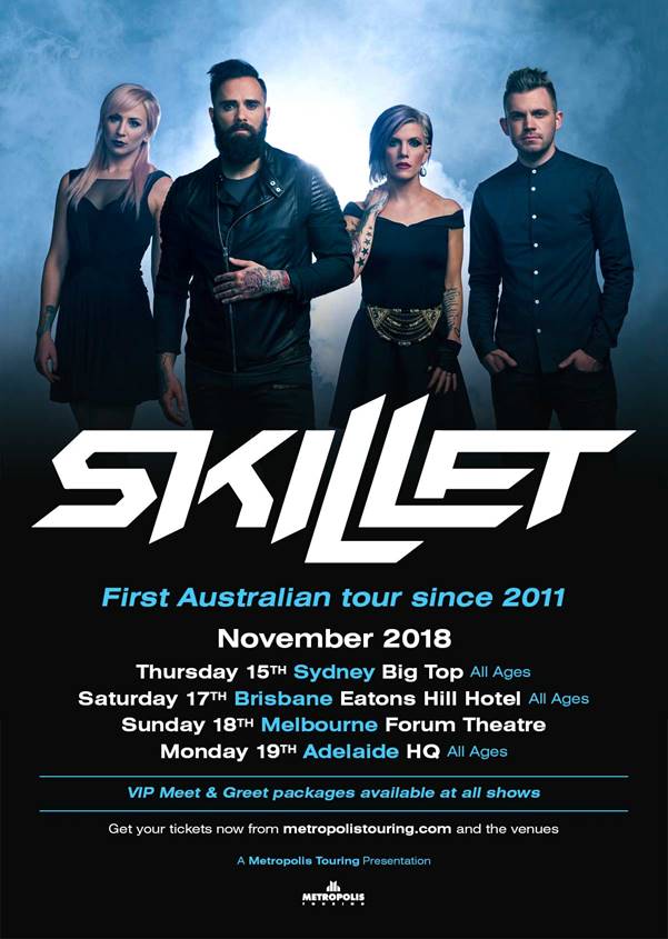 Skillet Australia tour 2018