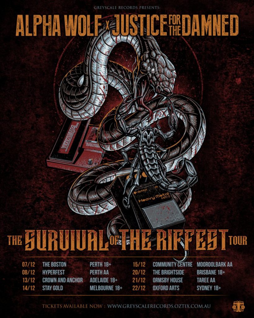 Alpha Wolf / Justice For The Damned Australia tour