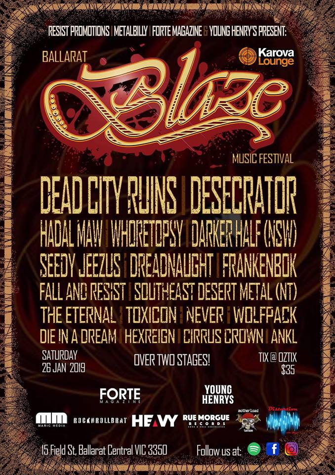 Blaze Festival Regional Victoria to host all Aussie Heavy Music Fest
