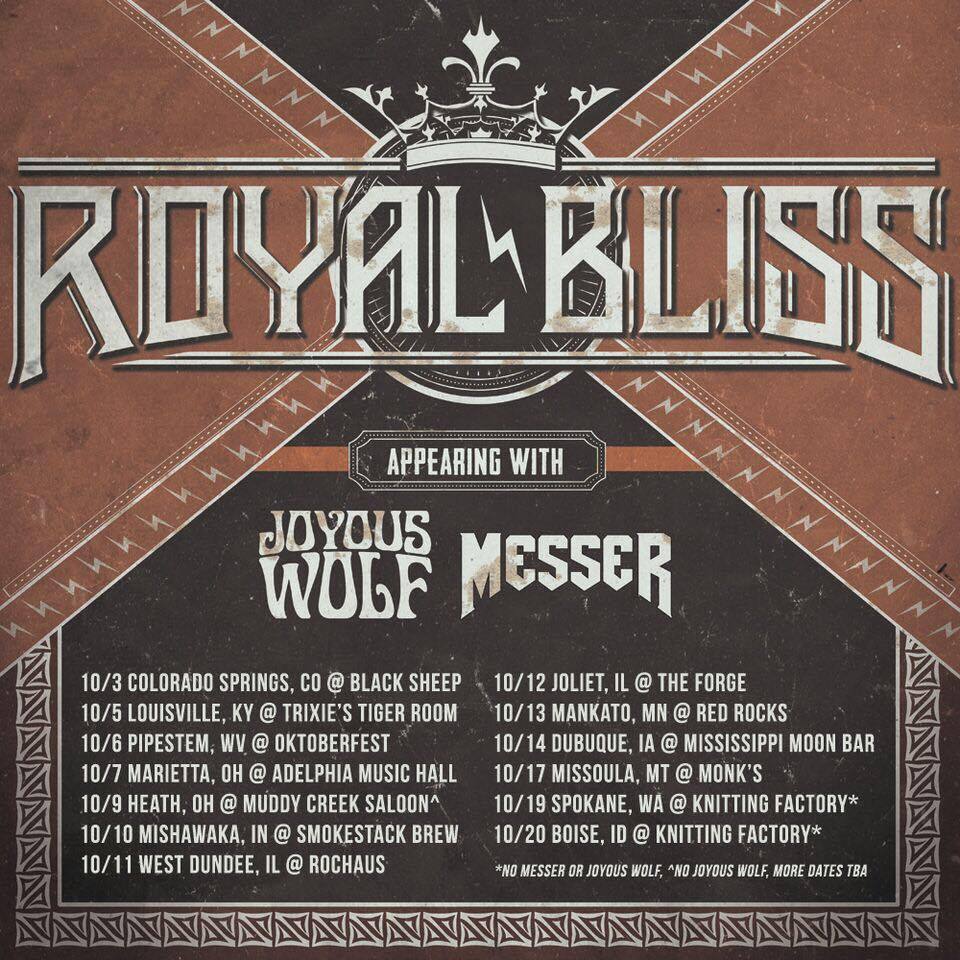 Royal Bliss release new single "Hard and Loud" & announce US tour with