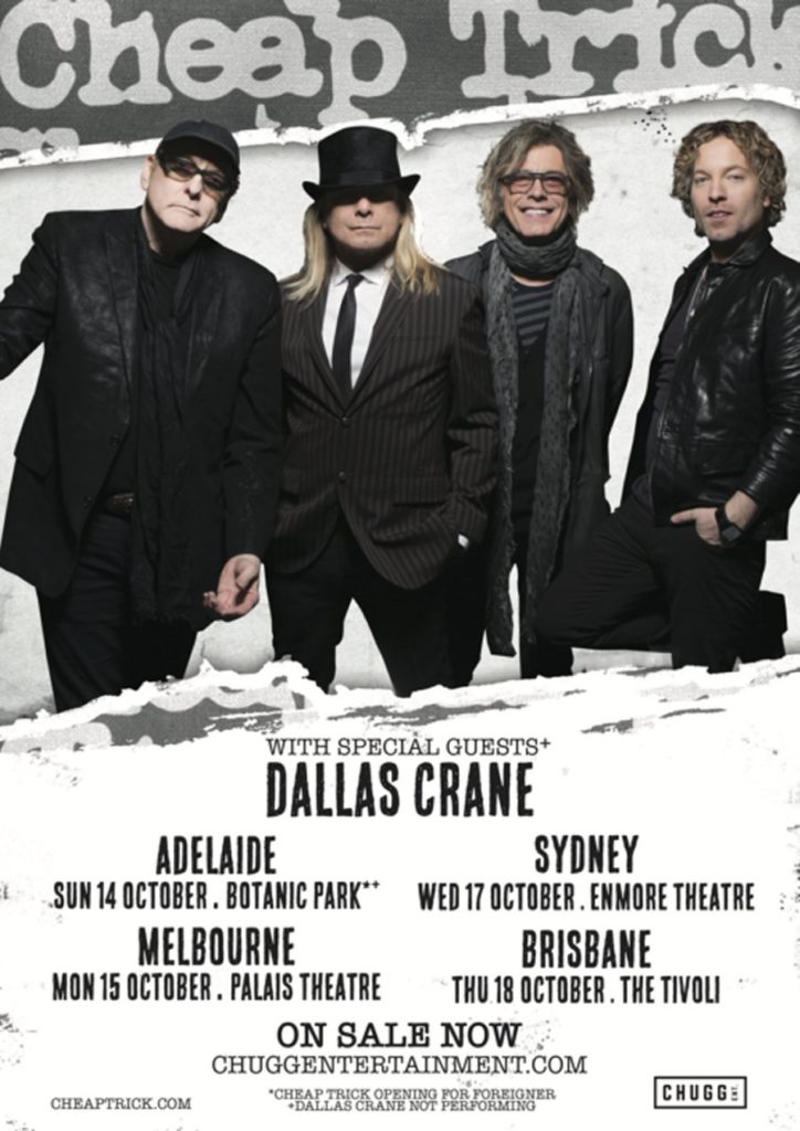 Cheap Trick Australia tour 2018