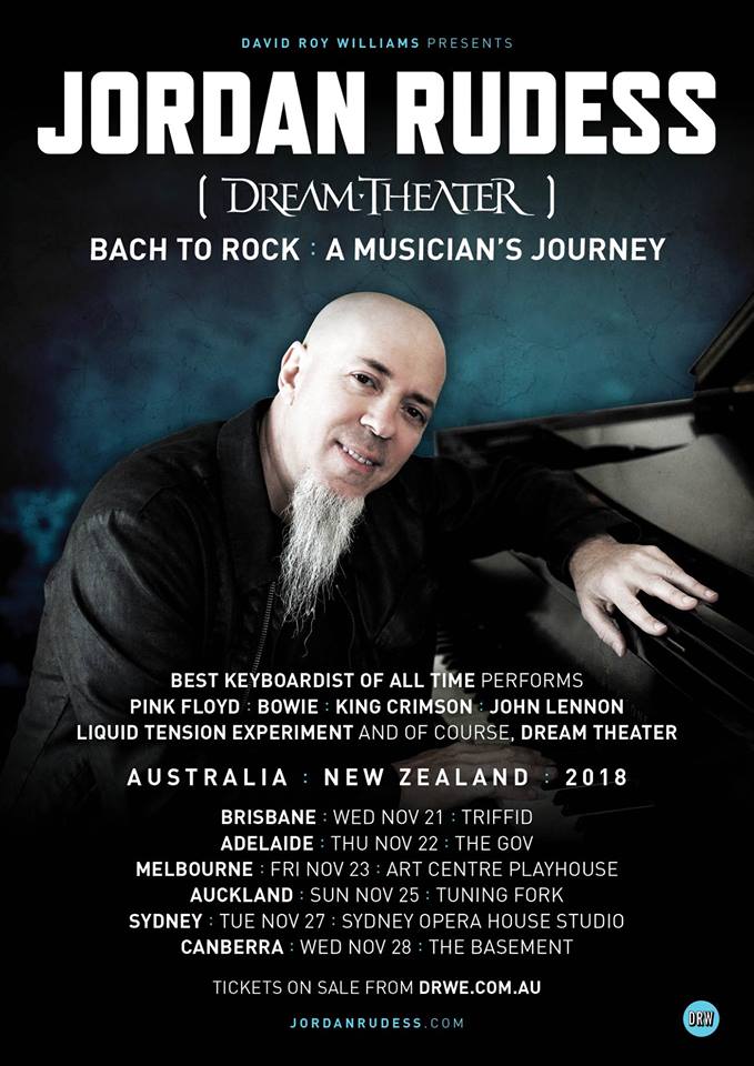 Jordan Rudess Australia NZ 2018 tour