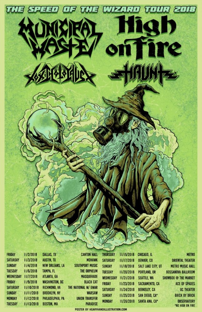 High On Fire - Municipal Waste US tour 2018