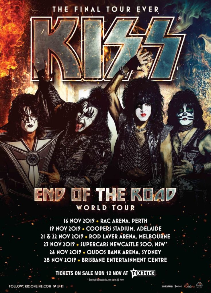 Kiss Australia tour 2019