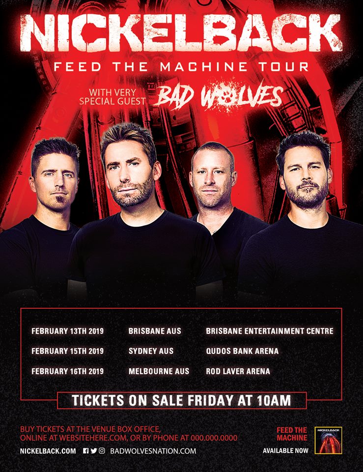 Nickelback, nickelback australia tour