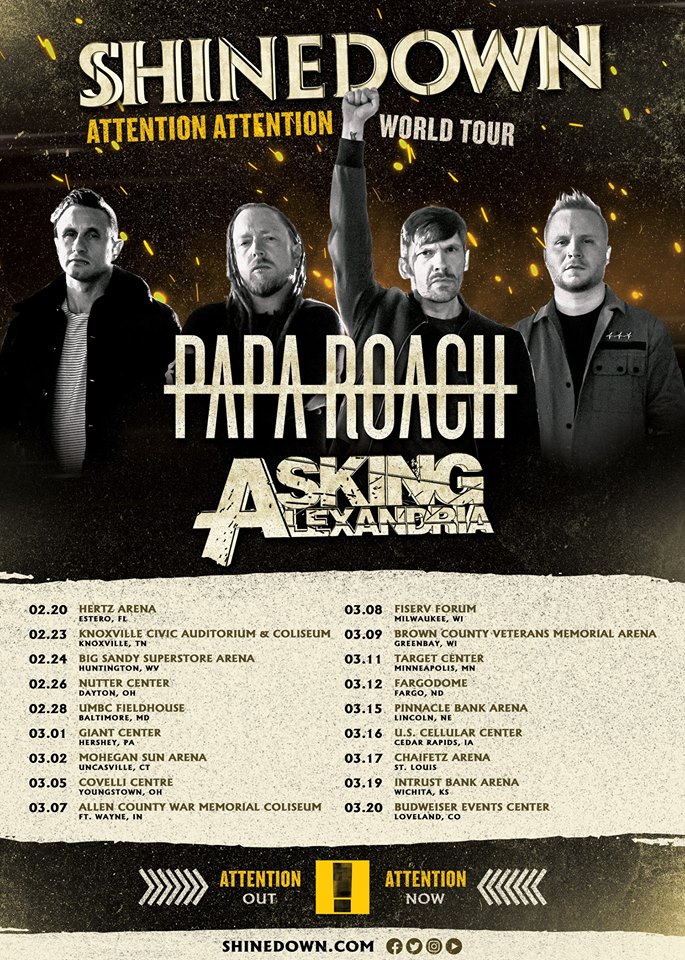 Shinedown - Papa Roach - Asking Alexandria tour