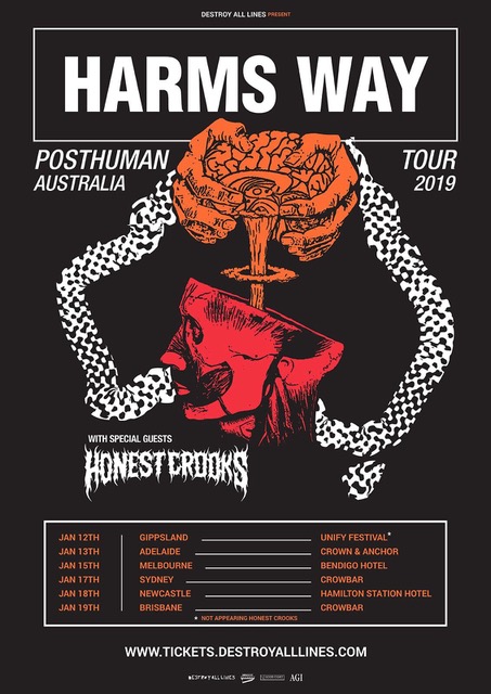 Harms Way Australia tour 2019