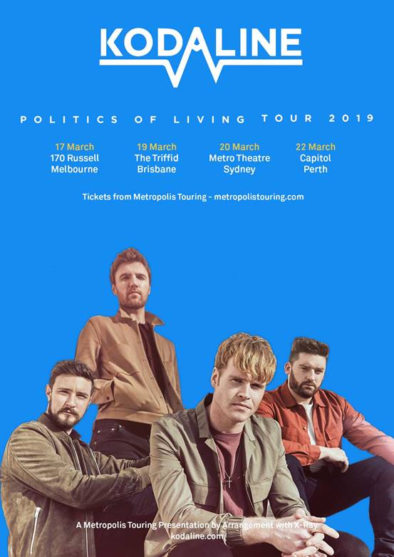 Kodaline Austrlaia tour 2019