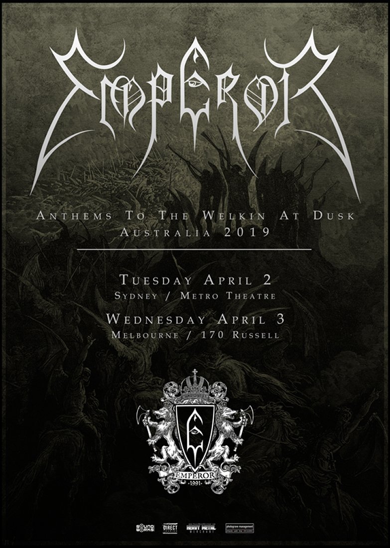 Emperor announce two exclusive shows in Sydney & Melbourne The Rockpit