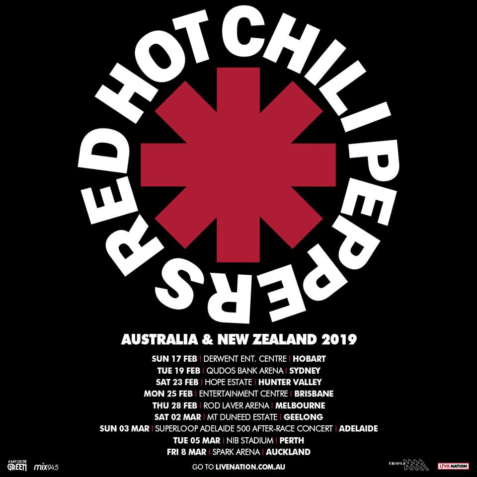 Red Hot Chili Peppers Australia tour 2019