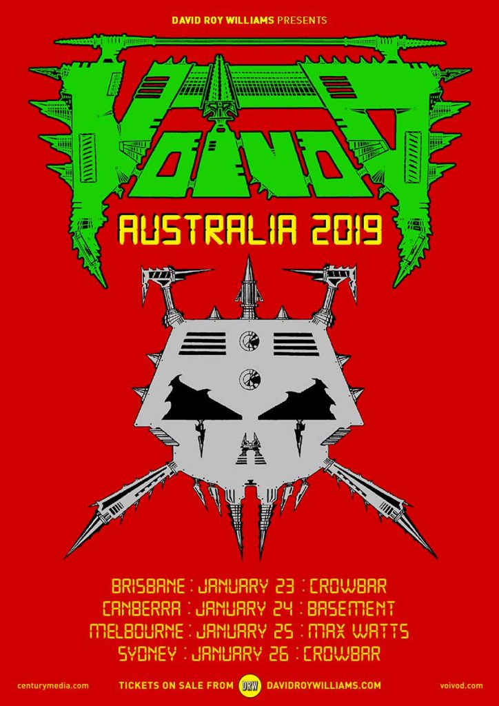 Voivod Australia tour 2019