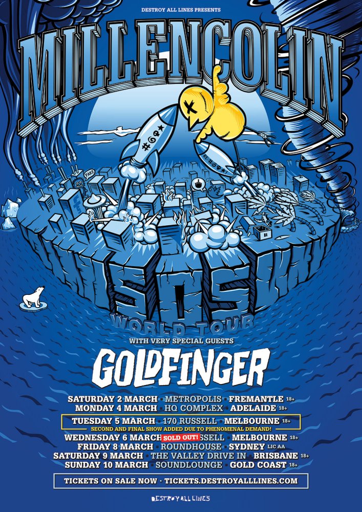 Millencolin / Goldfinger Australia tour 2019