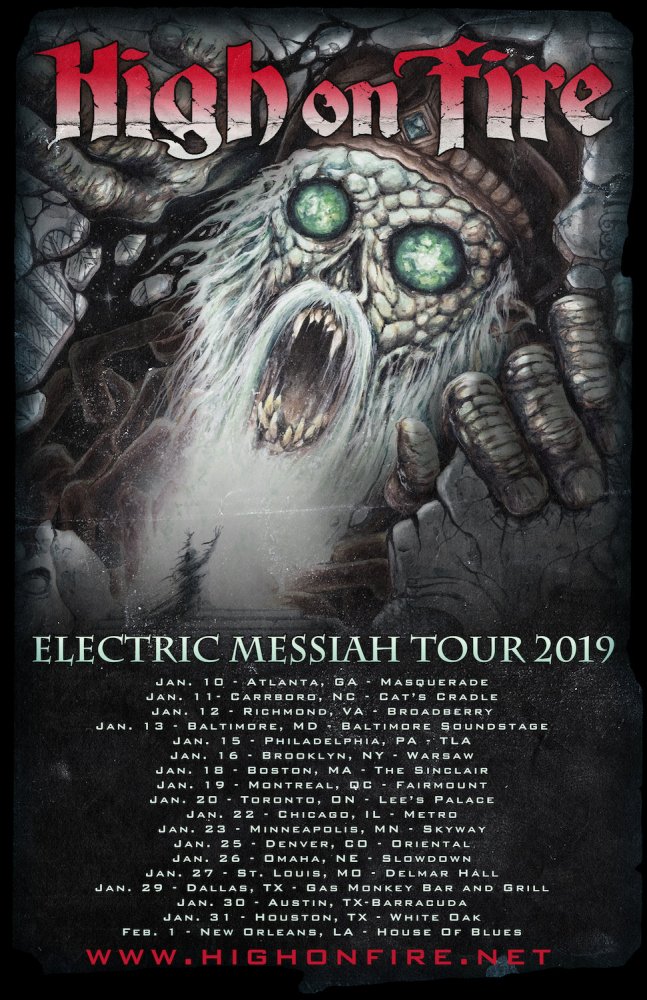 High On Fire US tour 2019