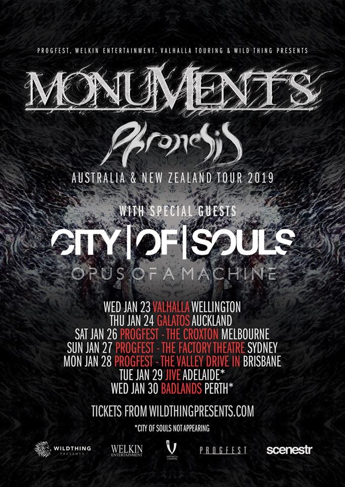 Monuments Australia & New Zealand tour 2019