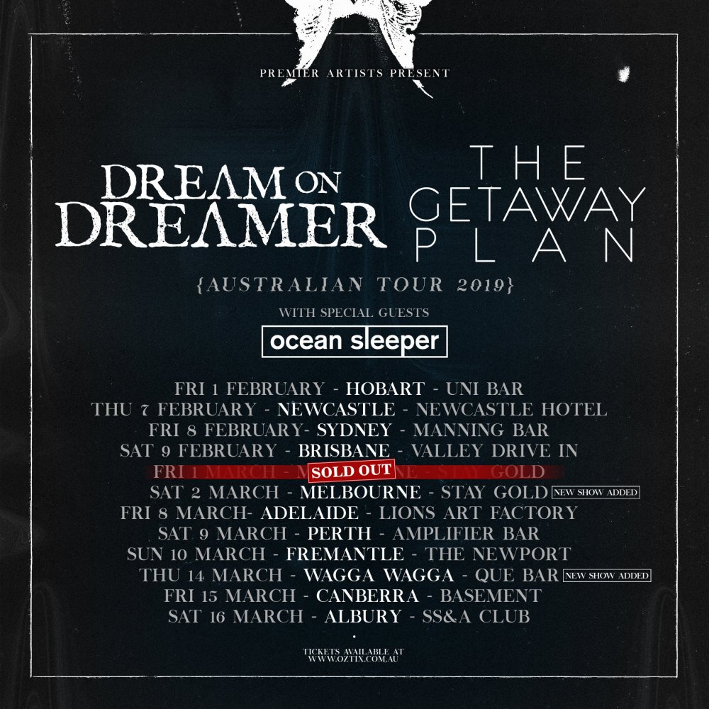 The Getaway Plan / Dream On Dreamer tour