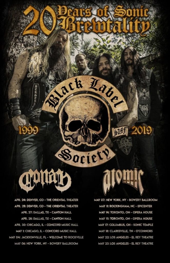 Black Label Society US tour 2019