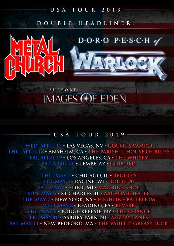 Metal Church / Doro US tour 2019