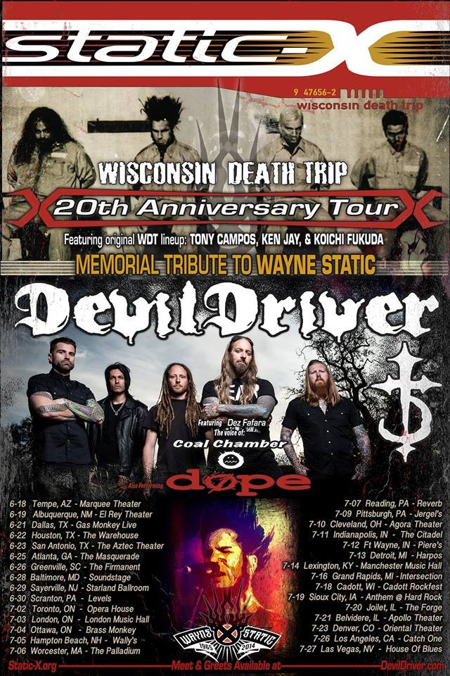 Static-X / Devildriver North America tour 2019