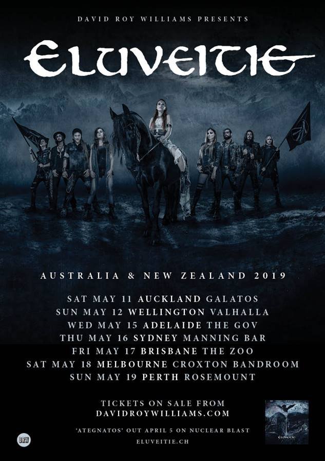 Eluveitie Australia tour 2019