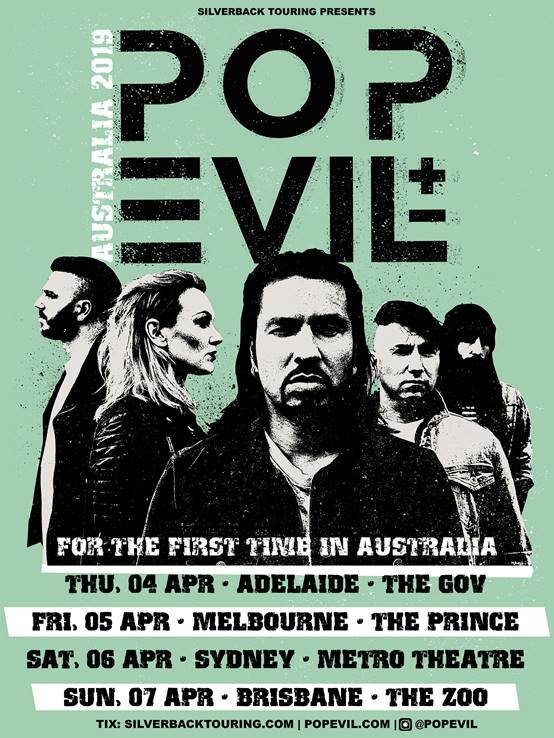 Pop Evil Australia tour 2019