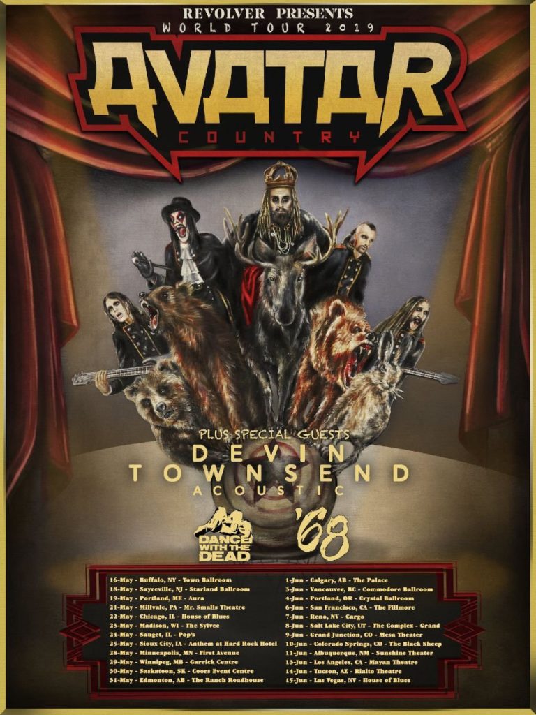 Avatar US tour dates