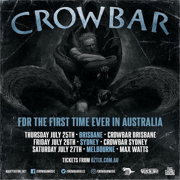 Crowbar Australia tour 2019