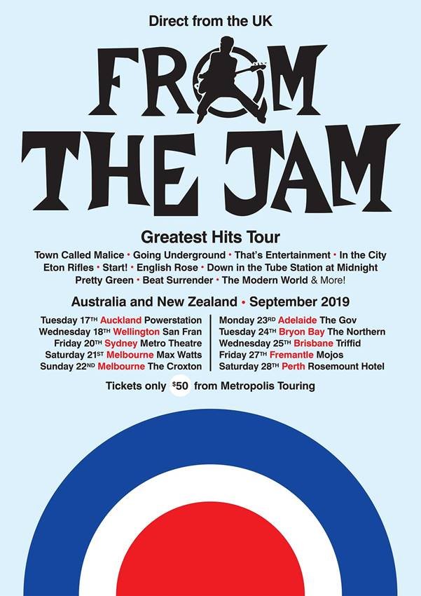 From The Jam Australia & New Zealand tour 2019
