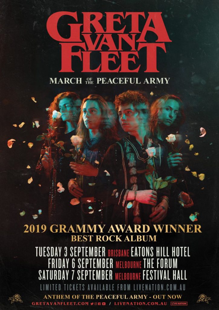 Greta Van Fleet announce rescheduled Australia tour dates for September