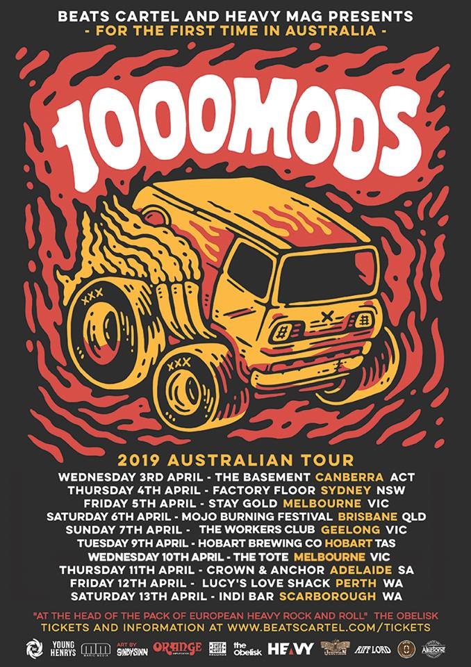 1000mods Australia tour 2019