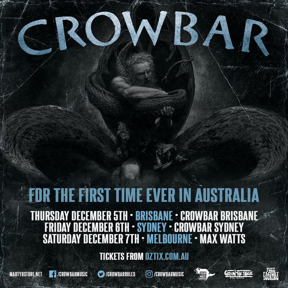 Crowbar Australia tour 2019