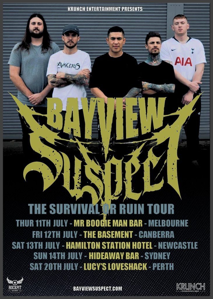 Bayview Suspect Australia tour 2019