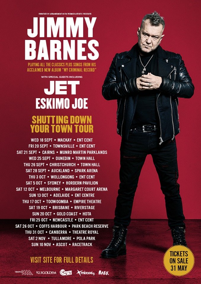 Jimmy Barnes Australia tour 2019