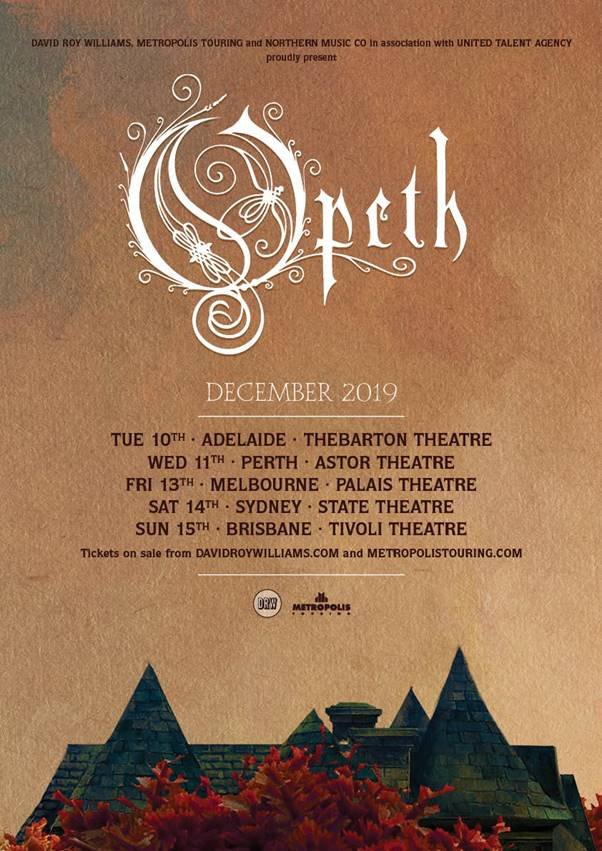Opeth Australia tour 2019