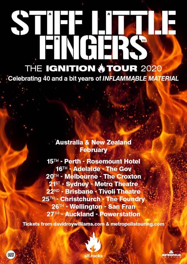 Stiff Little Fingers Australia tour 2019
