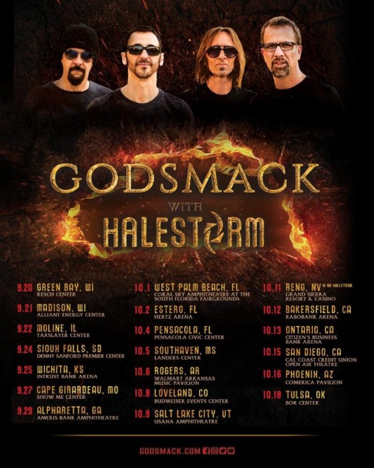 Who Is Godsmack Touring With 2025 Etty Meridel