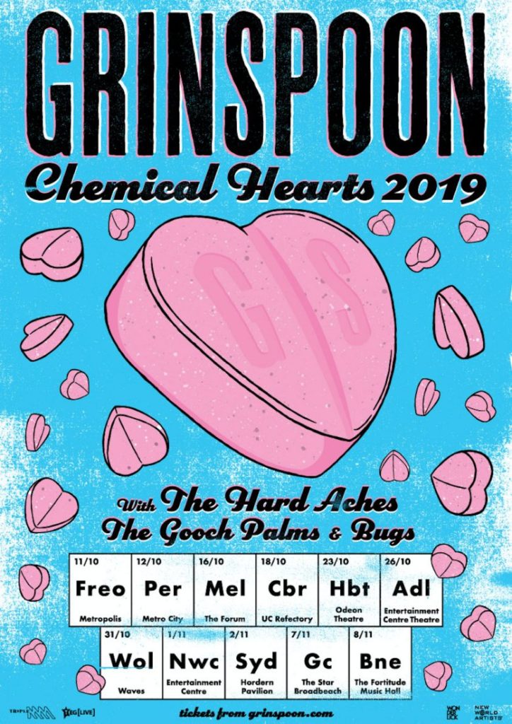 Grinspoon Chemical Hearts tour 2019