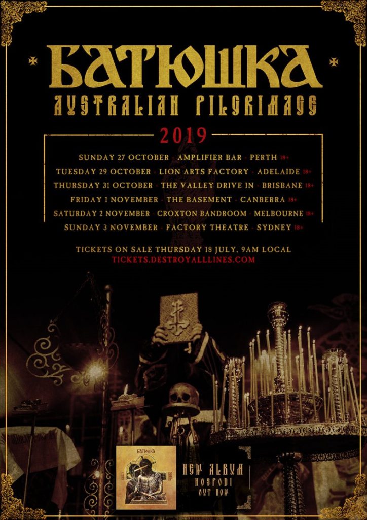 Polish mystic black metal titans Batushka announce Australian